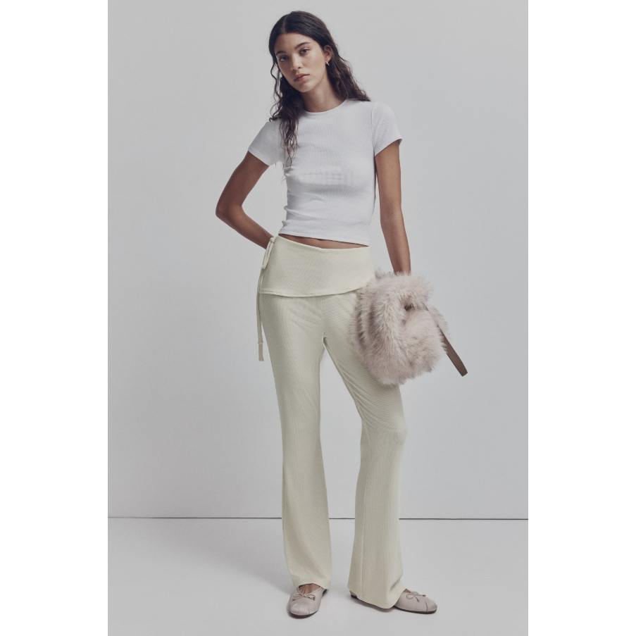 H&M(เอชแอนด์เอ็ม) กางเกงขากว้าง Women Flared trousers 1303319_1