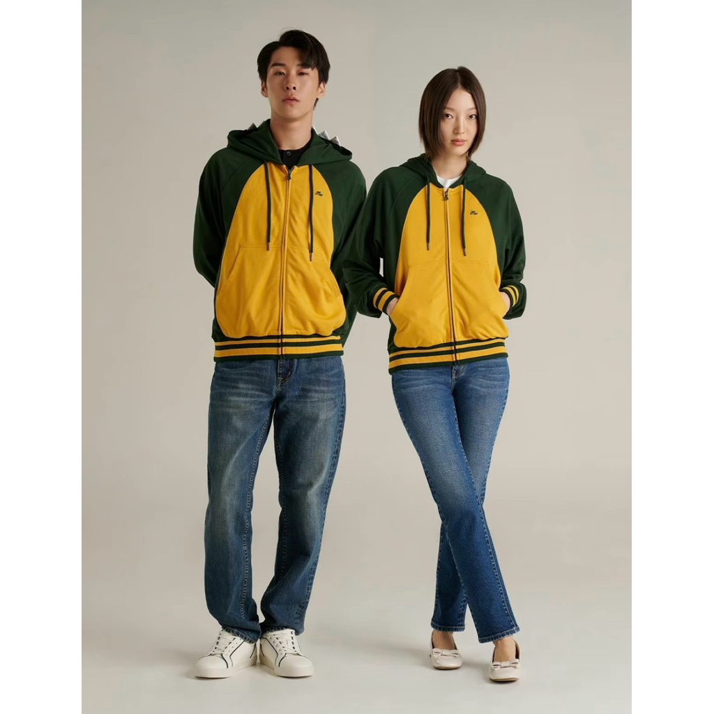 ‼️พร้อมส่ง‼️Mc Jeans Unisex [ M ] เสื้อกันหนาว ฮู๊ดดี้ แต่งดีเทลไดโนเสาร์ ใส่ได้ทั้งผู้หญิง ผู้ชาย แ