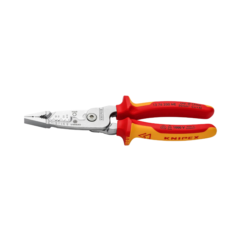 KNIPEX WireStripper 5-in-1 metric version VDE 200 mm คีมปอกสายไฟ metric version VDE 200 มม. รุ่น 1376200ME