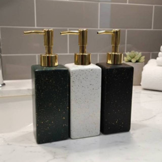 ขวดปั้มทรงสีเหลี่ยมฝาสีทอง ขวดปั้มโลชั่น ขวดใส่สบู่เหลว ขนาด…