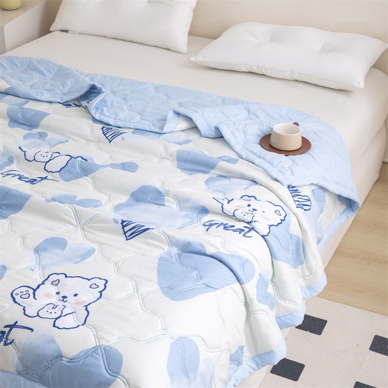 ผ้าห่มปรับอากาศใช้เดี่ยว/คู่ระบายอากาศไม่ร้อนอบอ้าวทำความสะอาดง่าย - รูปที่ 5