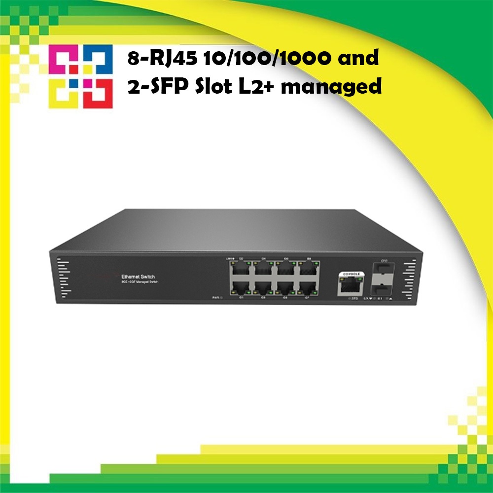 B1-33010FM 8-RJ45 10/100/1000 and 2-SFP Slot L2+ managed - BISMON