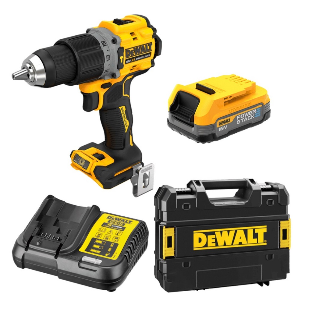 DEWALT สว่านกระแทกไร้สายไร้แปรงถ่าน 20V รุ่น DCD806S1T-B1 สินค้าประกัน 3 ปี