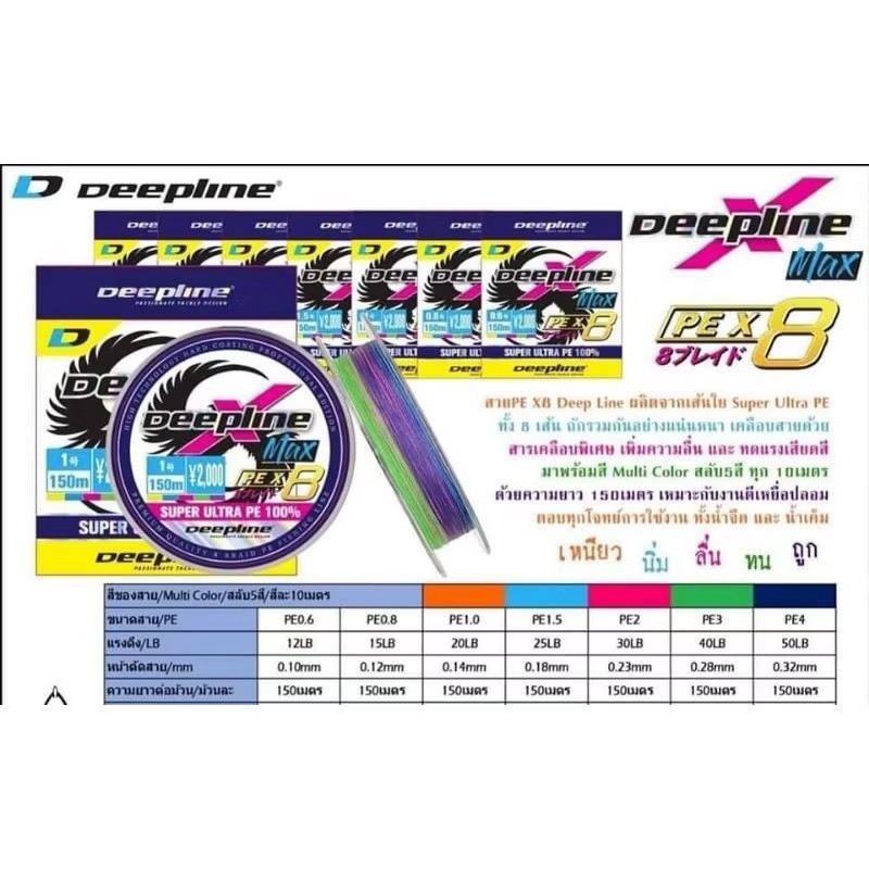 สายพีอี Deepline PE X8