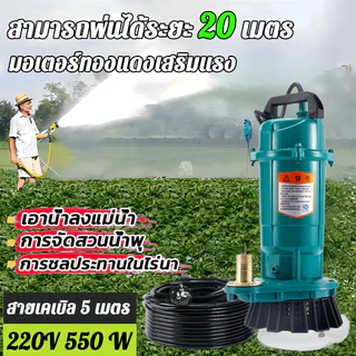 1800W ปั๊มน้ำใส ปั๊มแช่ไฟฟ้า มอเตอร์ทองแดงแท้ ประสิทธิภาพที่มั่นคง ไหลขนาดใหญ่ ปั๊มน้ำ