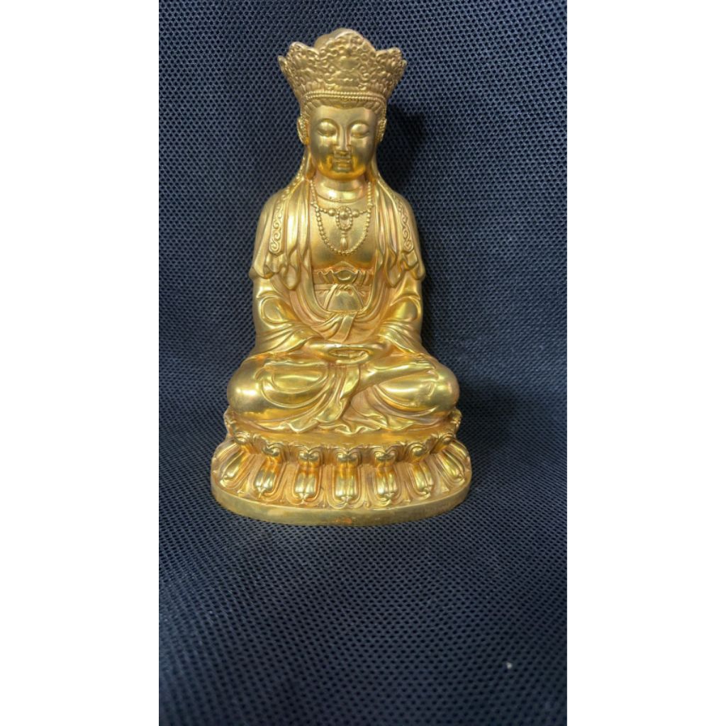 องค์พระกษิติครรภ์โพธิสัตว์ขนาดสูง8.5นิ้วงานทองเหลือง