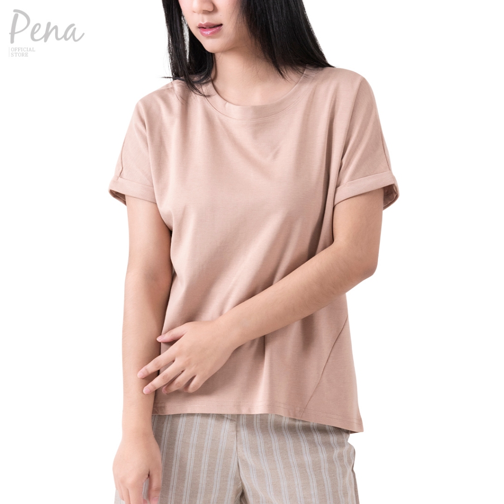 Pena house เสื้อยืดคอกลมแขนสั้น สีพื้น PWTS112501