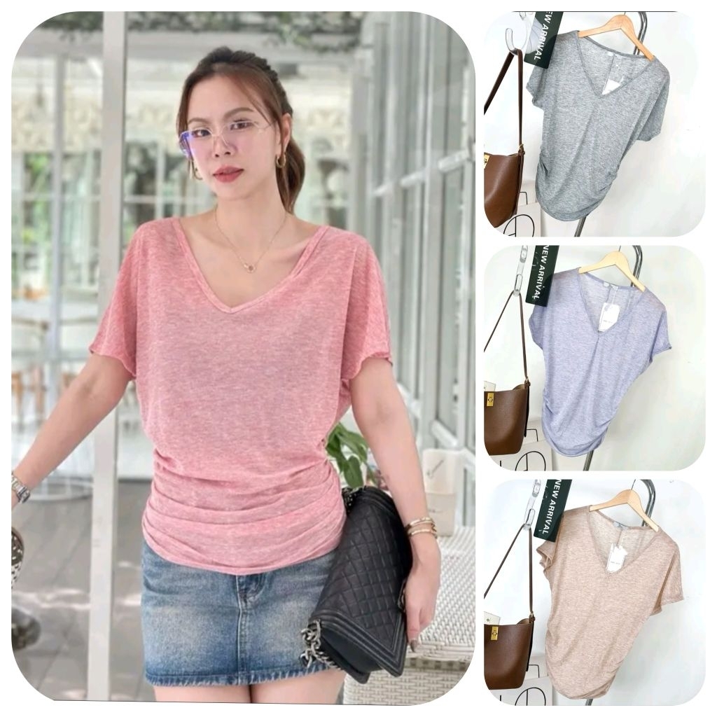 Deezyy ผ้าSnowบางเบา ระบายเหงื่อได้ดี (รุ่นคอวีเอวจั้ม)