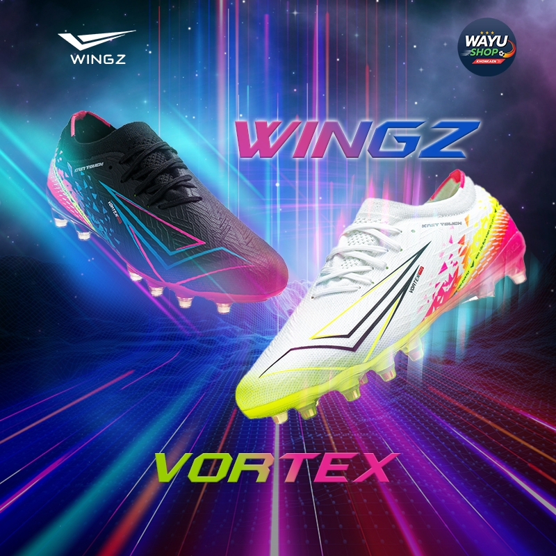 (WINGZ  รองเท้าสตั๊ด  VORTEX PRO)  ตัวท็อป UPPER KNIT 3D  น้ำหนักเบา นุ่มสบาย