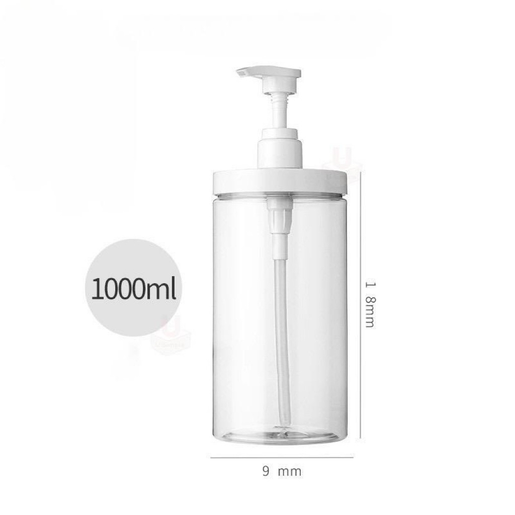 ขวดปั๊มปากกว้าง ใส่โลชั่นเซรั่ม หรือ น้ำยาปรับผ้านุ่ม ขนาด 1000 ml