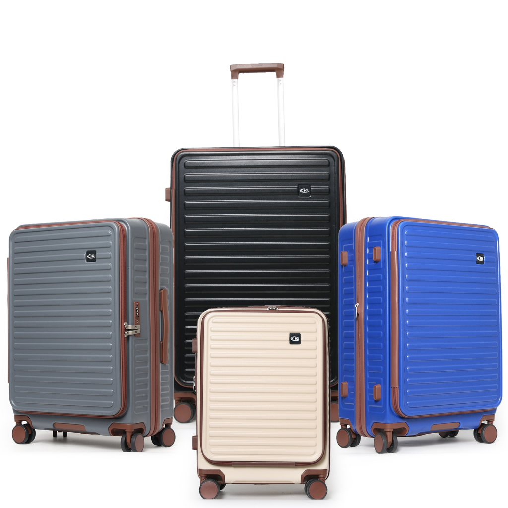 HQ LUGGAGE กระเป๋าเดินทาง ABS เปิดด้านหน้า 4 ล้อคู่ 360 ํ รุ่น Explorer 1007