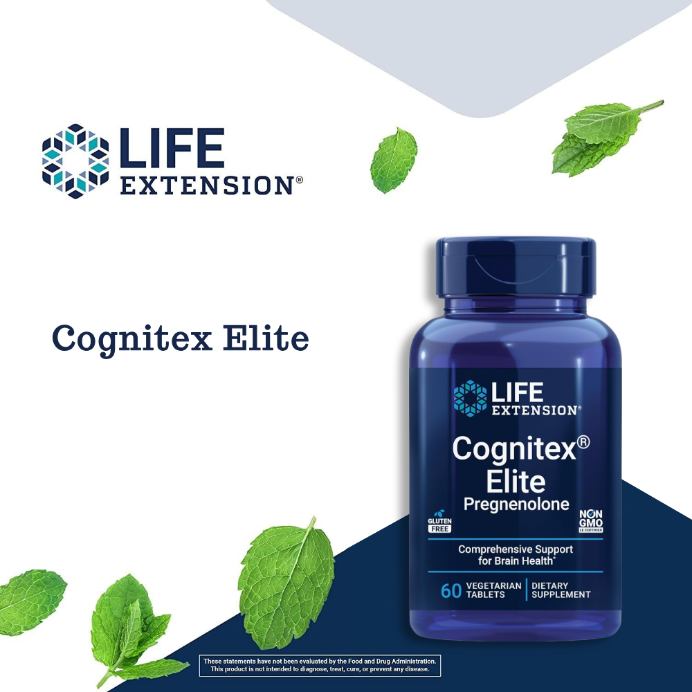 Life Extension Cognitex Elite - 60 แคปซูลมังสวิรัติ: สารเสริมสมองที่ดีที่สุด