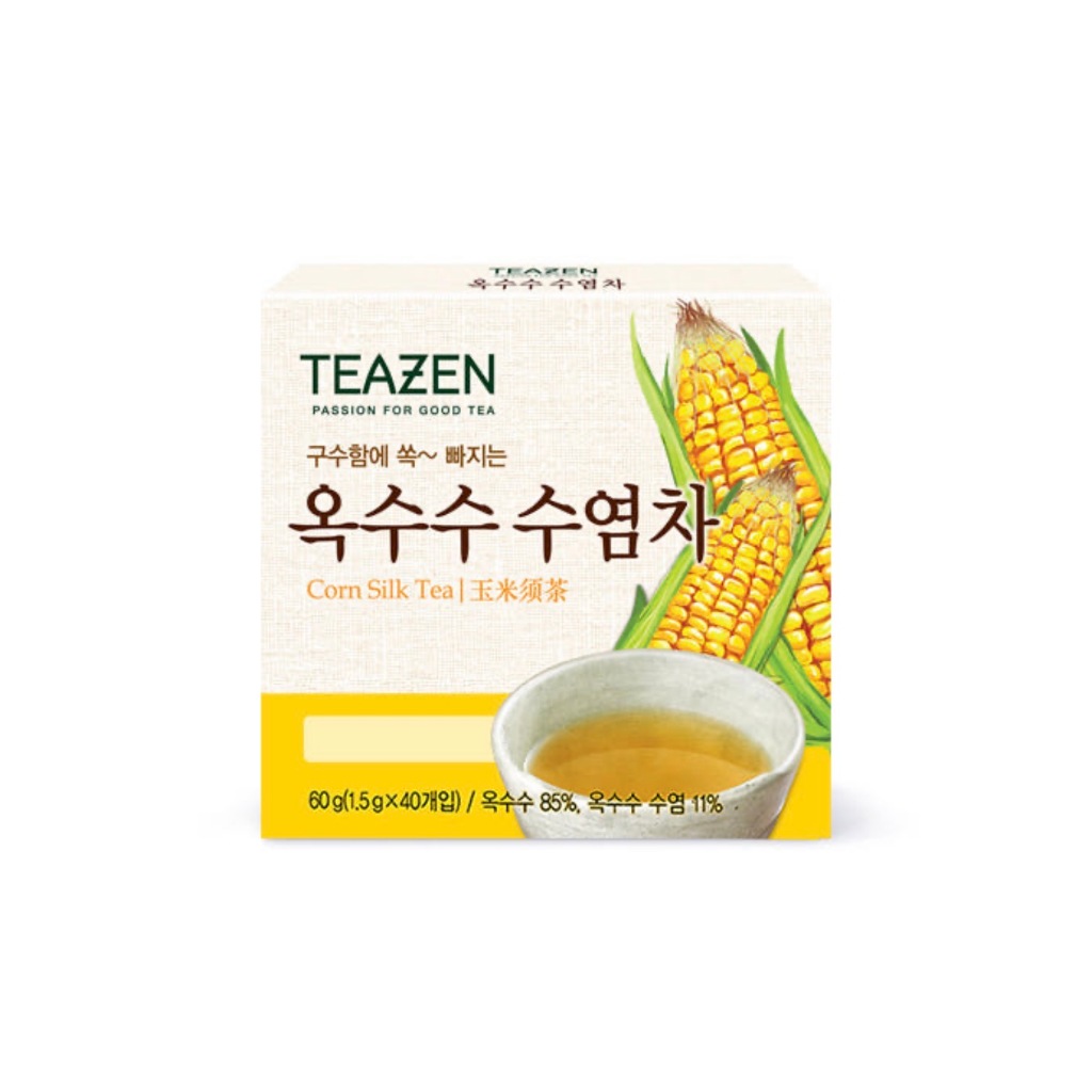 [ของแท้] 옥수수수염차 Teazen Corn Silk Tea (ชาไหมข้าวโพด 40 ถุง) 60g