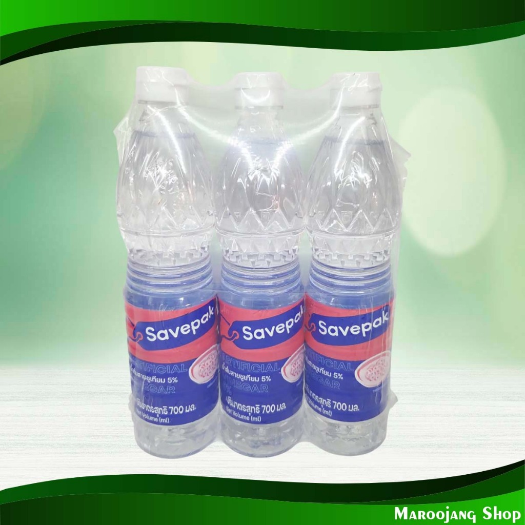 น้ำส้มสายชูเทียม เซพแพ็ค 700 มล. (3ขวด) Artificial Vinegar Savepak