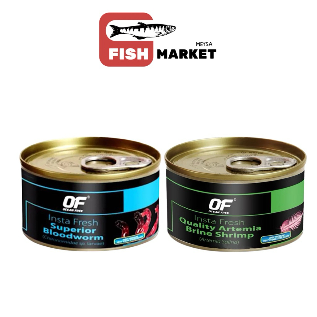 OF Insta Fresh หนอนแดงและอาร์ทีเมีย บรรจุกระป๋อง เกรดพรีเมียม 100กรัม