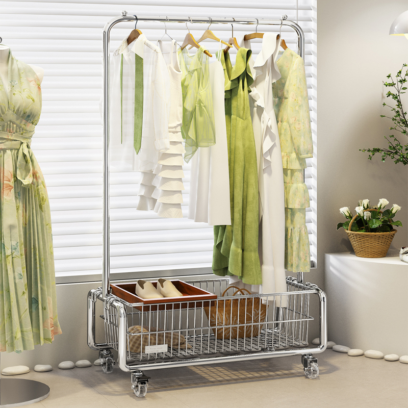 ราวตากผ้า ราวแขวนเสื้อผ้า สแตนเหล็ก แขวนของสองข้าง แขวนผ้าได้เยอะ รับน้ำหนัก150กก. ป้องกันน้ำ โดยไม่เป็นสนิม