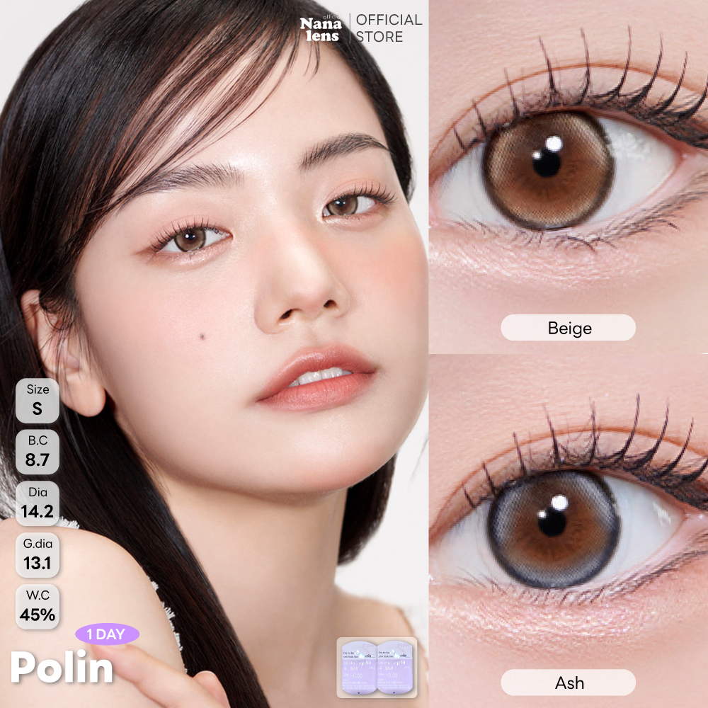 [แบ่งขาย] MYFiPN Polin 1 Day Beige/Ash คอนแทคเลนส์รายวัน Nanalens เลนส์ตาลูกแก้ว