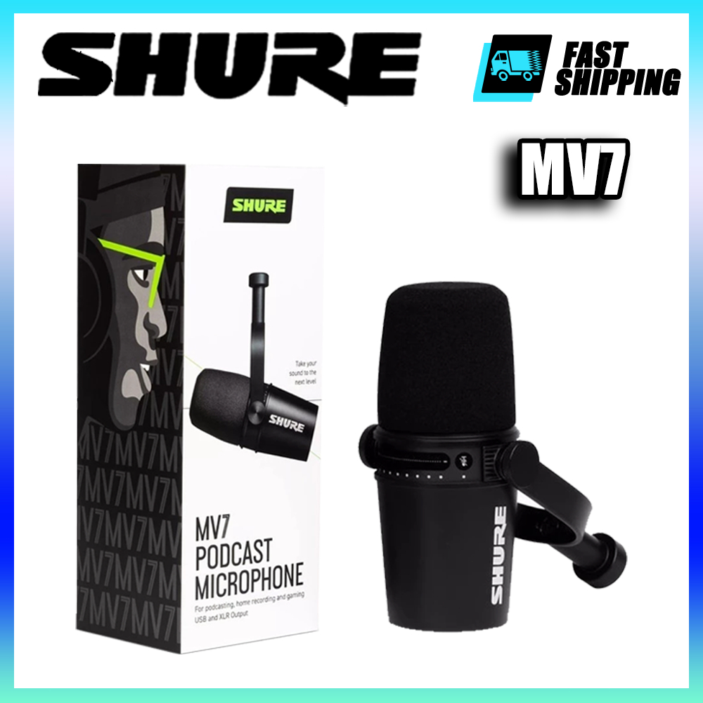 Shure MV7 Podcasting Microphone สำหรับการบันทึกวิดีโอ