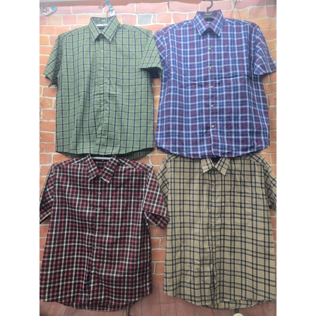 เสื้อตาสก๊อตแขนสั้น เสื้อตัดอ้อย