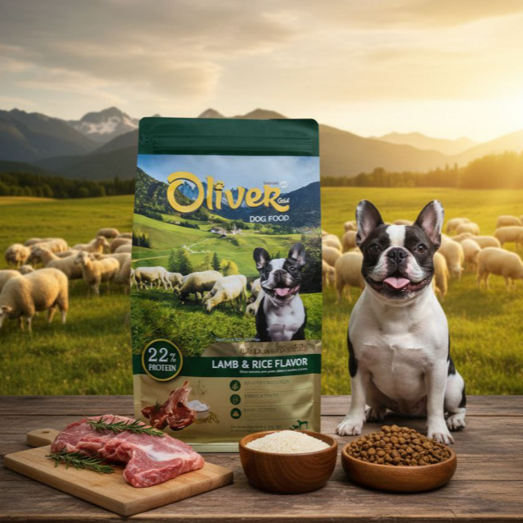 Oliver Gold โอลิเวอร์ โกลด์ อาหารสุนัขโต รสแกะและข้าว 1.5Kg