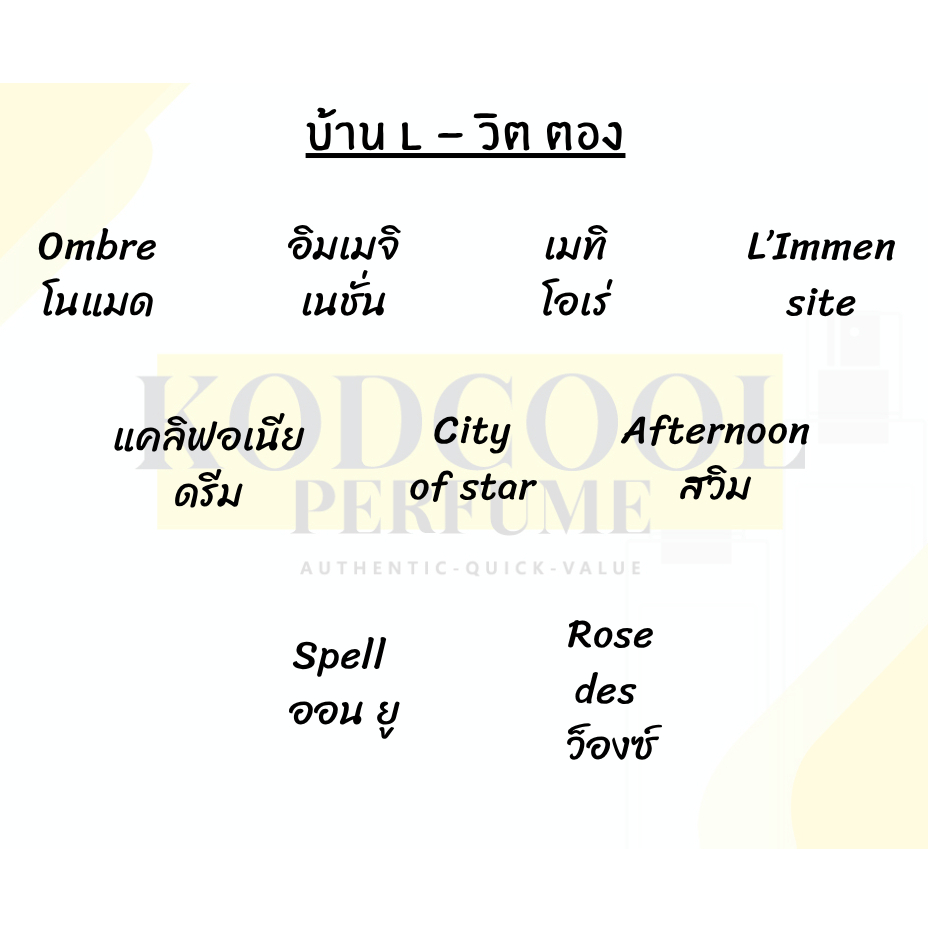 Ombre Nomade/Imagination/Meteore/Afternoon swim/Spell on you รวมน้ำหอมกลิ่นฮิต