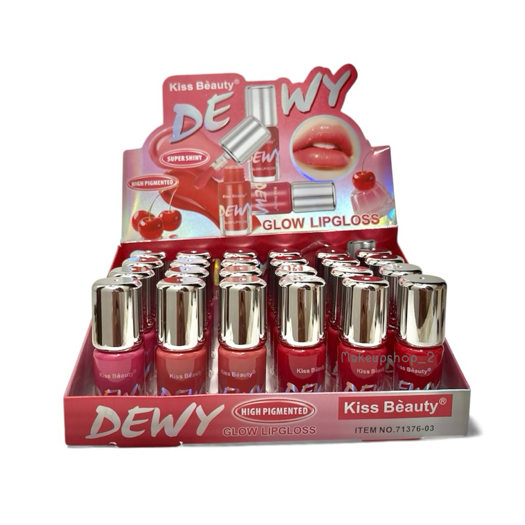 ลิปกลอส ออย Kiss Beauty DE WY GLOW LIPGLOSS หัวแปรงใหญ่ รูปที่ 8