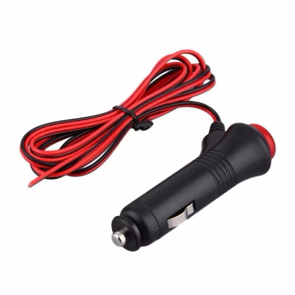 12V-24V DC ปลั๊ก DC สำหรับเสียบในรถยนต์ ปลั๊กตัวผู้ สายซ็อกเก็ตหัวเชื่อมปลั๊กบนรถยนต์ ไฟปลั๊กปุ่มสวิ