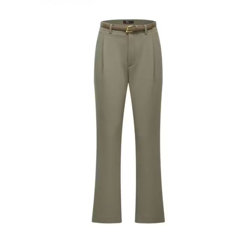 G2000 กางเกงทำงานผู้หญิงทรงขาตรง กางเกงสีเขียวทรง Straight leg pants