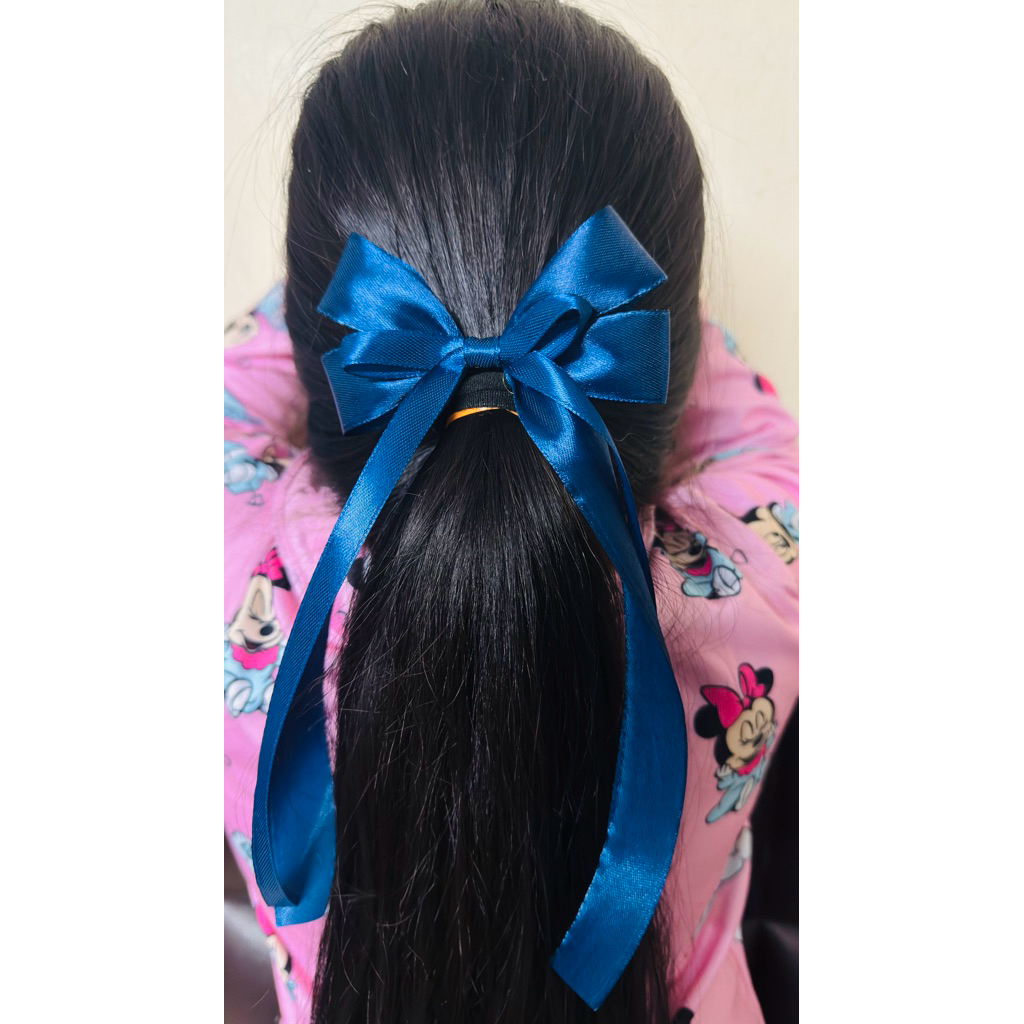 โบว์ติดผมนักเรียน 🎀หางยาว  พร้อมส่ง (ถ่ายจากสินค้าจริง)