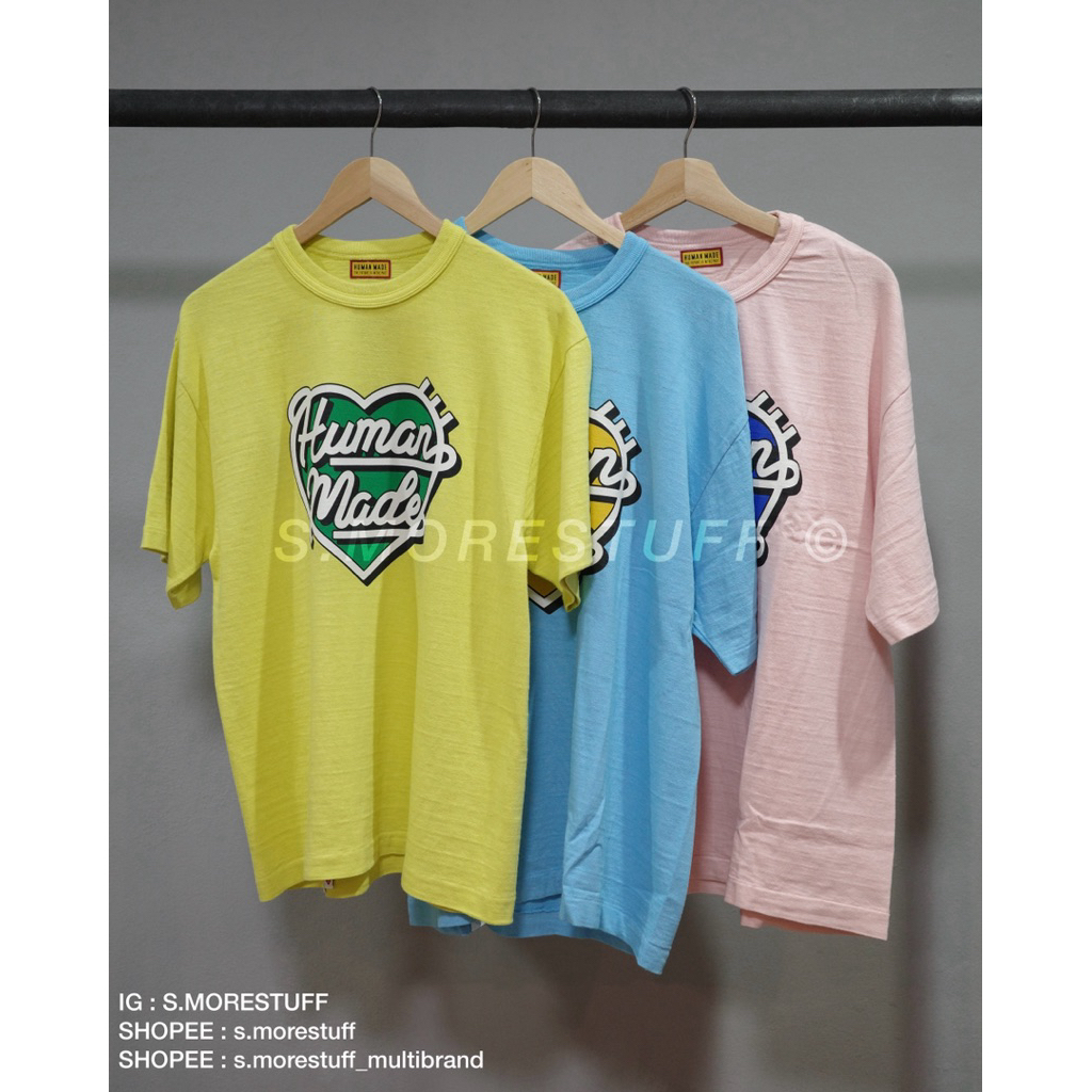 HUMAN MADE. COLOR T-SHIRT (HM29CS032) (ใจหลุยส์)