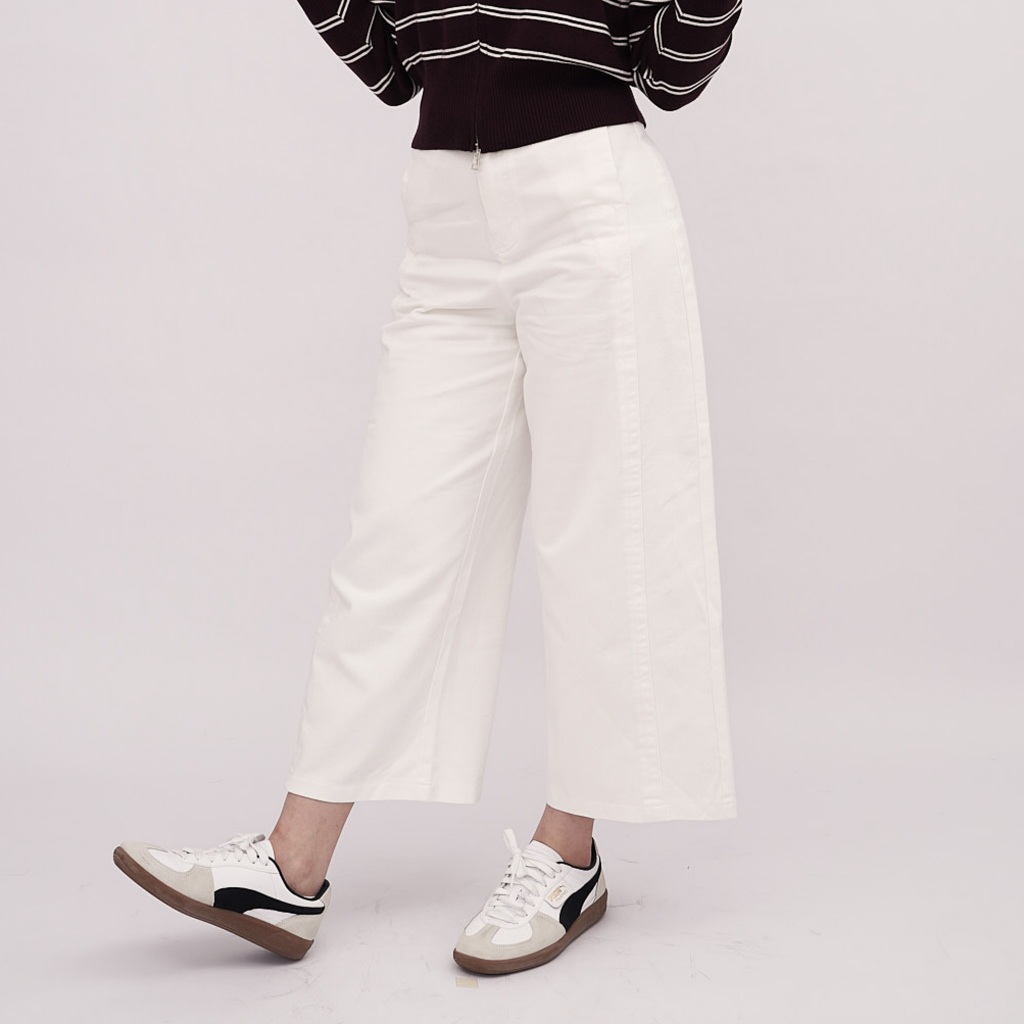 WIDE LEG DENIM TROUSERS AW25382# กางเกงทรงกระบอก