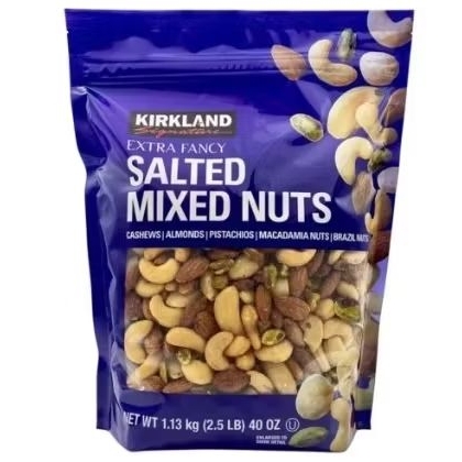 Kirkland Extra Fancy Mixed Nuts ถั่วรวมอบเกลือ (เม็ดมะม่วงหิมพานต์ อัลมอนต์ พิสตาชิโอ แมคคาเดเมีย ถั