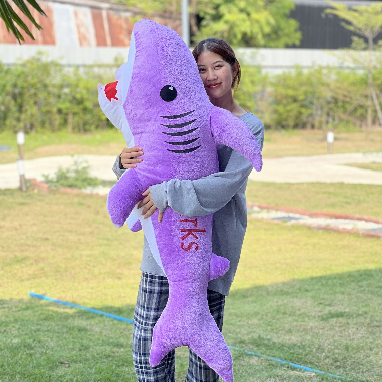 ตุ๊กตาปลาฉลาม ขนนุ่ม ตัวใหญ่ประมาณ 120 ซม มี 4 สีให้เลือก รับประกันความนุ่ม - รูปที่ 7