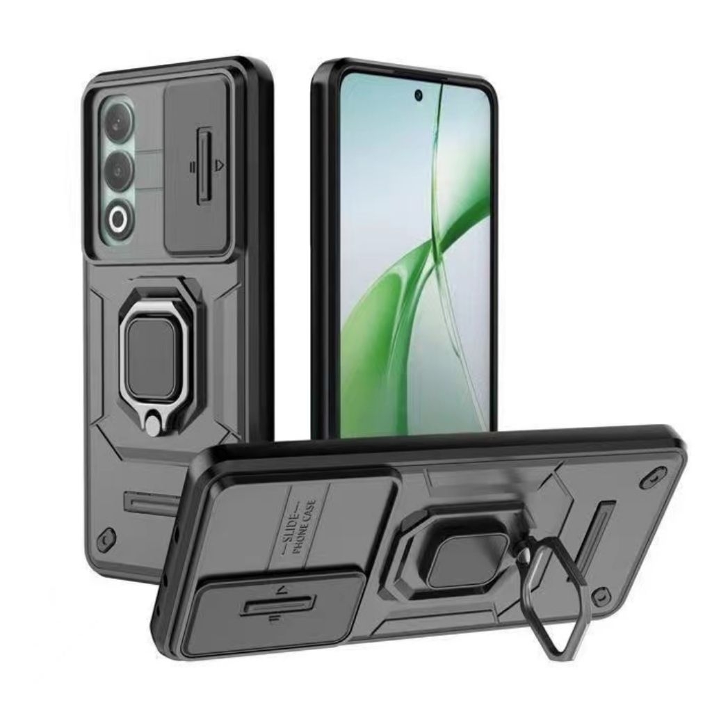 เคสสไลด์กล้อง Case Oppo A60 A18 A38 A17 A17K A3Pro กันกระแทก เคสขาตั้ง แม่เหล็ก