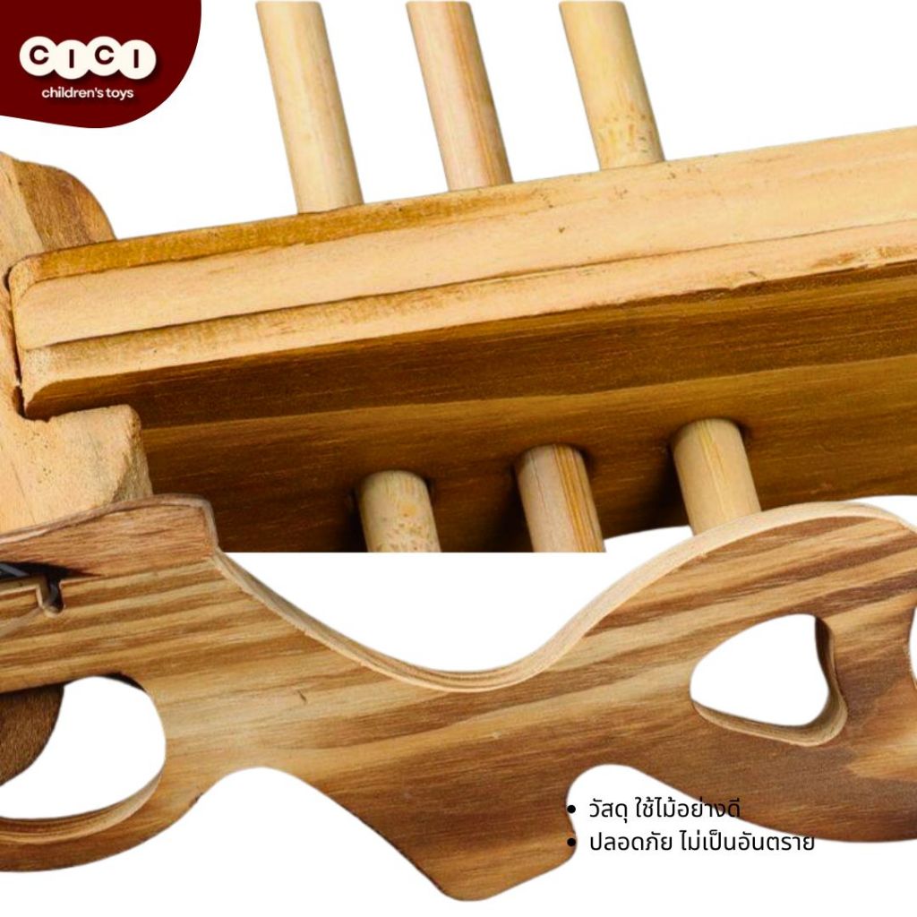 Cici.toy พร้อมส่ง รหัส.AK15 ธนูของเล่นเด็ก ทำจากไม้ไผ่จำลอง แถมลูกศรหัวยาง สีดำ ช่วยพัฒนาทักษะ - รูปที่ 5