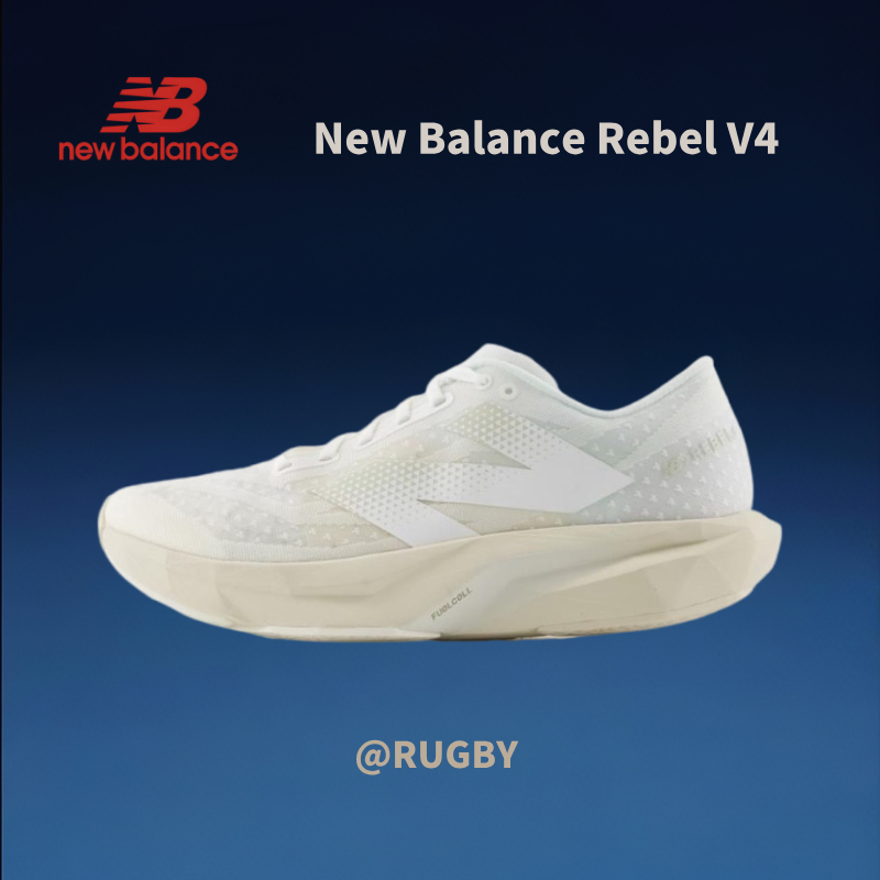 * ของแท้ 100% *  New Balance Rebel V4 White Sneakers