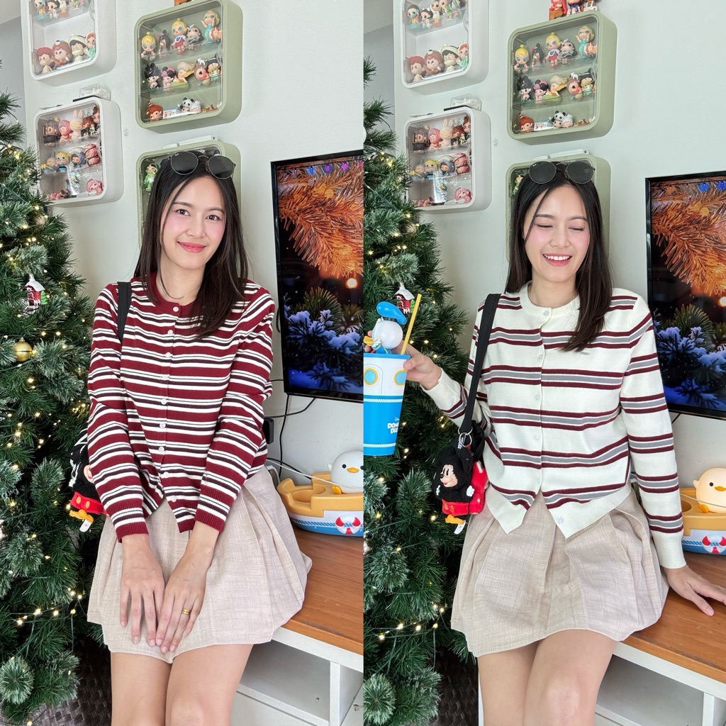 พร้อมส่ง‼️Emis cardigan เสื้อไหมพรมแขนยาว ผ้านุ่ม เสื้อกันหนาว คริสมาสต์