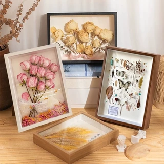 กรอบรูป 3D cutout กรอบรูปอะครีลิคลึก DIY ขอบสีขาว ลึก 3 ซม. กรอบรูปตกแต่งบ้าน