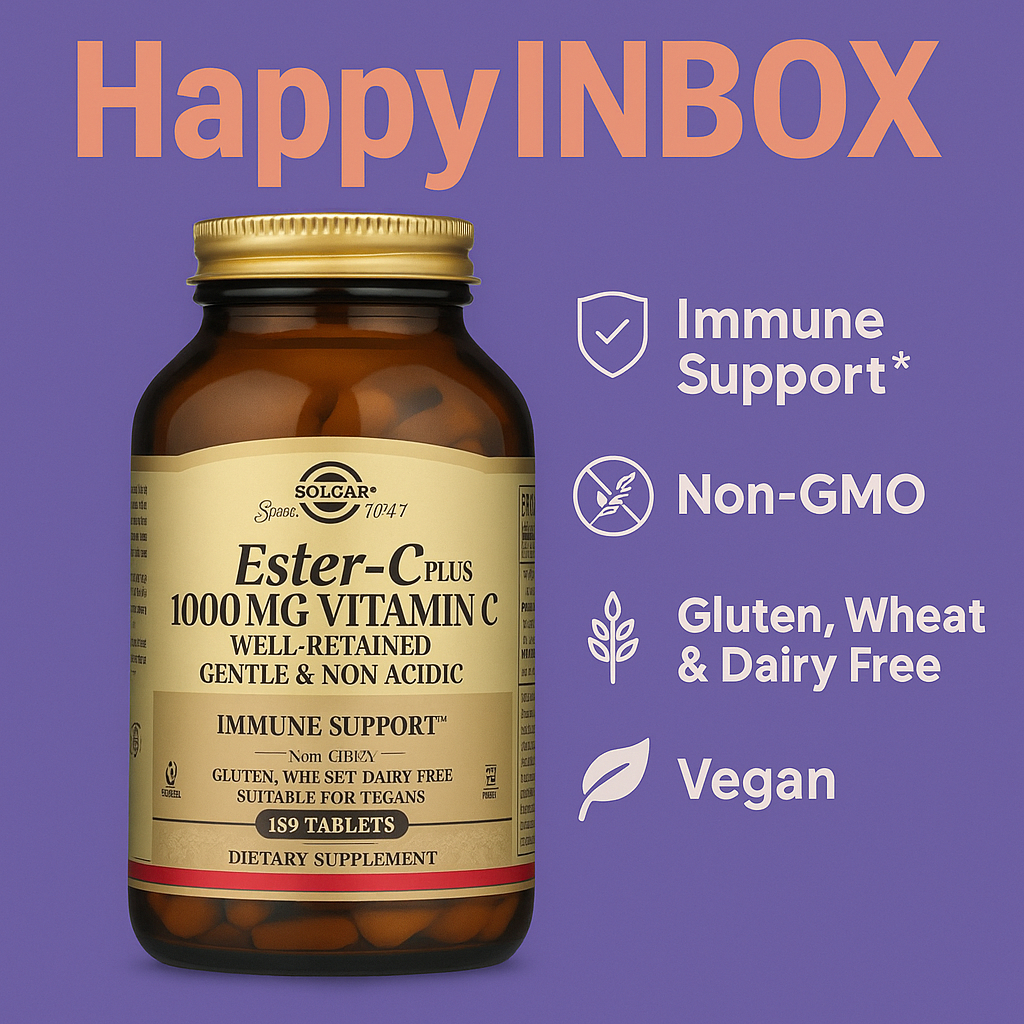 Solgar Ester-C Plus 1000mg Gentle Vitamin C | Non-Acidic Immune Support | 180 Tablets