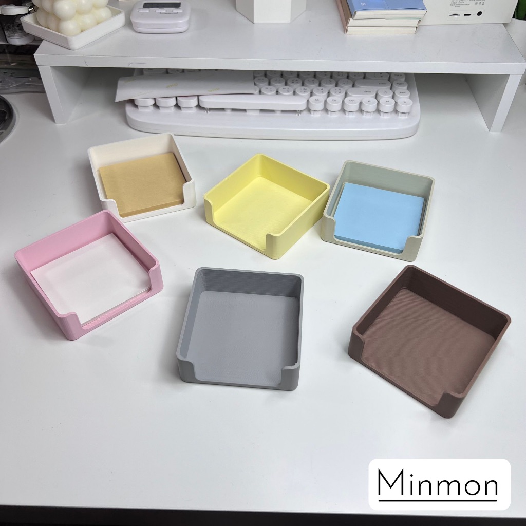 Minmon Box ( Post-it box ) กล่องใส่กระดาษโน้ต กล่องโพสอิท