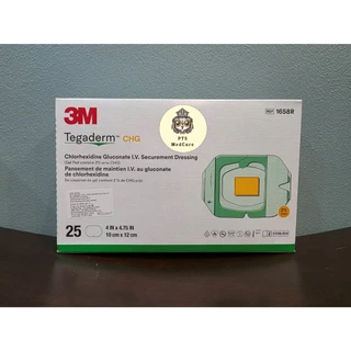 3M Tegaderm CHG แผ่นยึดตรึงพร้อมแผ่นเจล (ราคาต่อ 1 แผ่น)