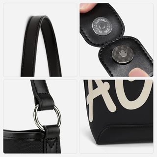 AGE FREE Mini Gabine - กระเป๋าสะพายไหล่ กระเป๋าทรงถัง กระเป๋าถือสำหรับผู้หญิง ความจุขนาดเล็ก Bucket bag