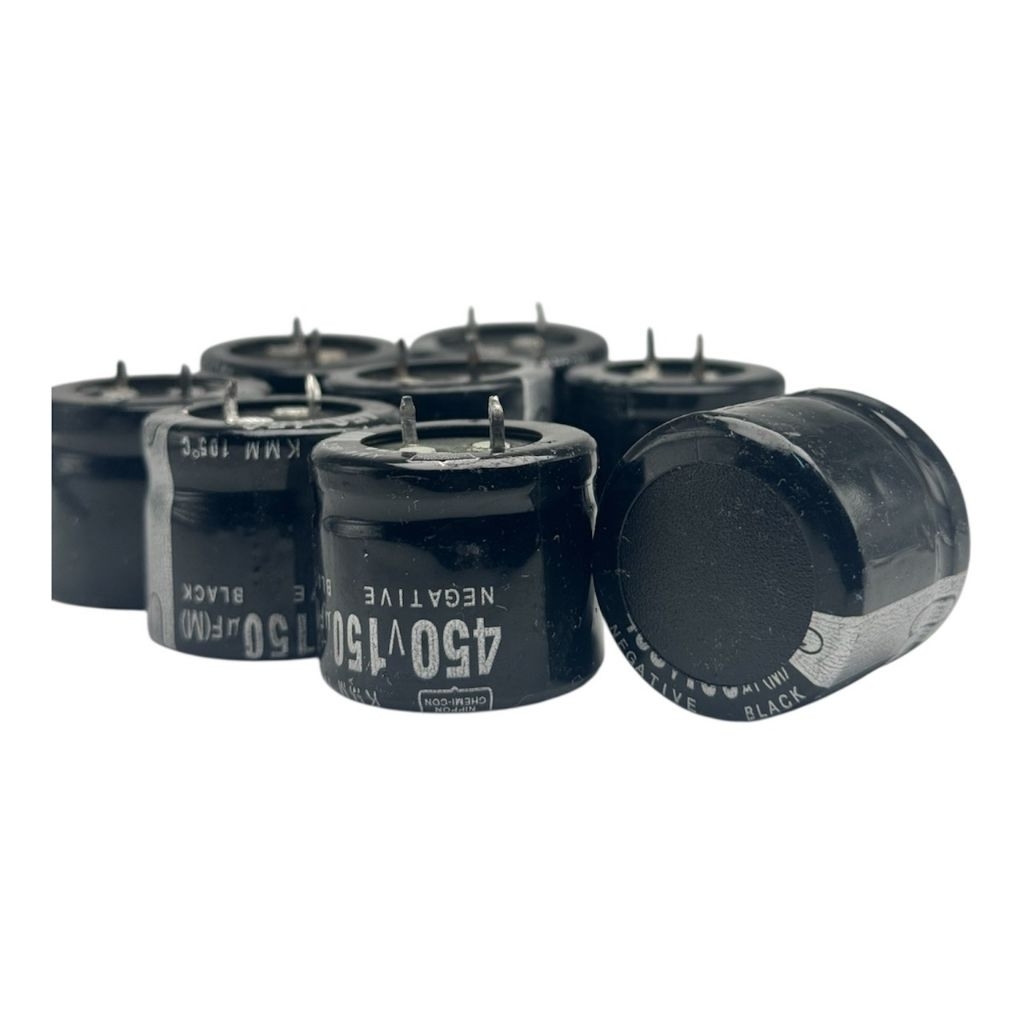 เซลล์  ตัวเก็บประจุด้วยไฟฟ้า 150uf 450V ตัวเก็บประจุอลูมิเนียม อิเล็กโทรไลน์ capacitor กระป๋อง1ชิ้น