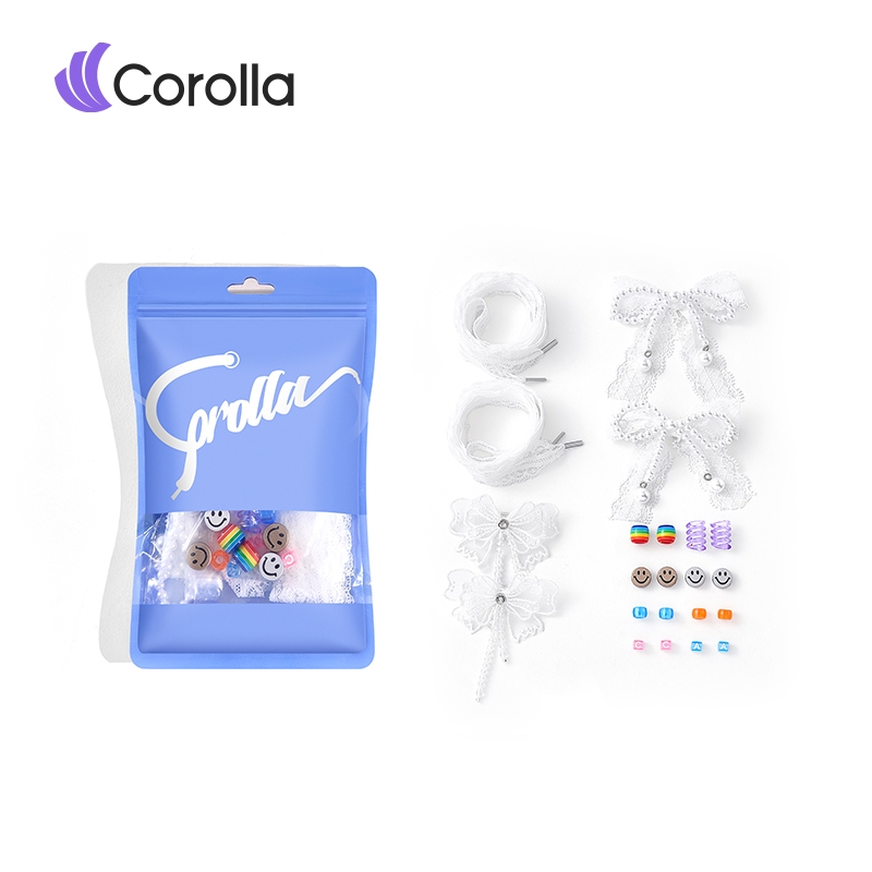 【เครื่องประดับ】Corolla shoes DIY Laces ตัวติดรองเท้า แฟชั่น น่ารัก ใช้ตกแต่งรองเท้าผ้าใบ เชือกรองเท้