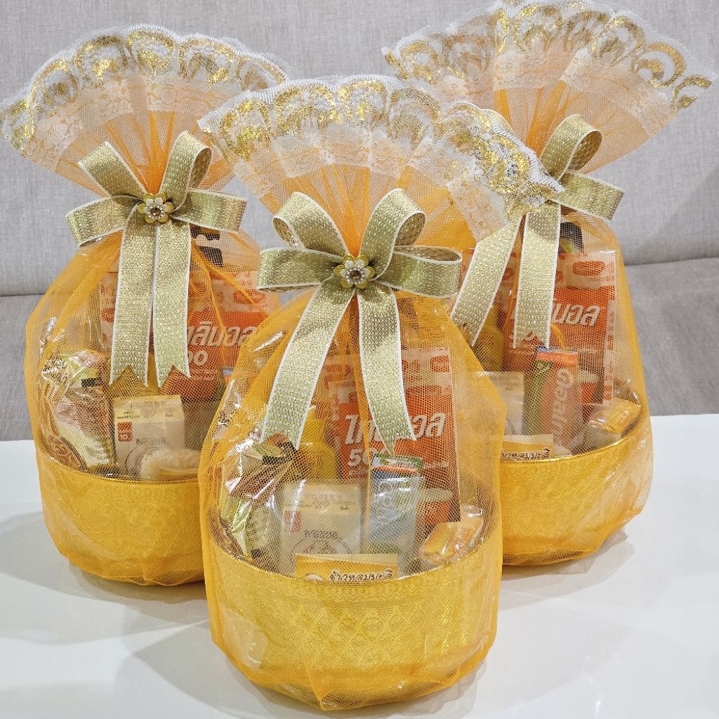 S27 ชุดสังฆทานเครื่องไทยธรรม ผ้าสบง ผ้าขนหนู อาหาร เครื่องใช้ ชุดบรรเทาปวด