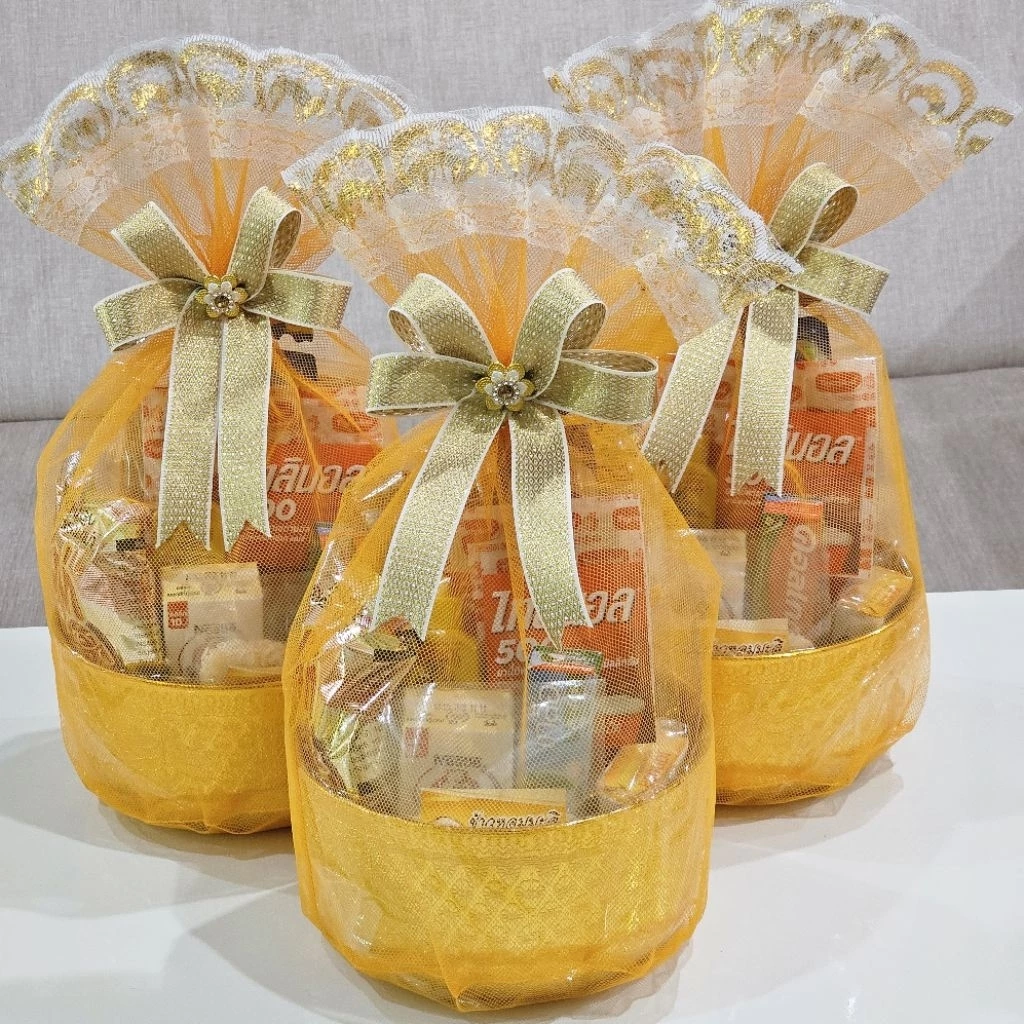 S27 ชุดสังฆทานเครื่องไทยธรรม ผ้าสบง ผ้าขนหนู อาหาร เครื่องใช้ ชุดบรรเทาปวด