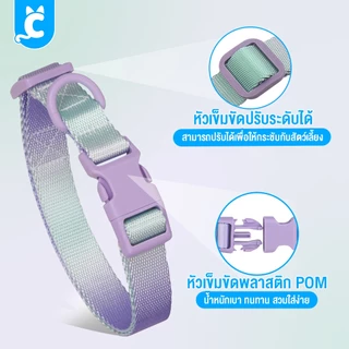 [ส่งฟรี🇹🇭] CleverPet ปลอกคอสุนัข สีพาสเทล ปลอกคอสัตว์เลี้ยง ปลอกคอแมว สายจูงสุนัข Dog Collar