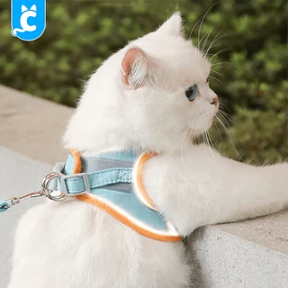 [ส่งฟรี🇹🇭] CleverPet เสื้อรัดอกแมว ฟรีสายจูง สายรัดอกหมา สายรัดอกแมว Suede Cat Harness