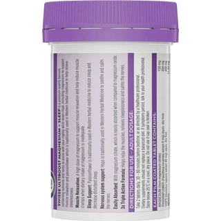 Swisse Ultiboost Magnesium + Sleep 120 Tablets แมกนีเซียมช่วยการนอนหลับ ลดการนอนหลับไม่สนิท