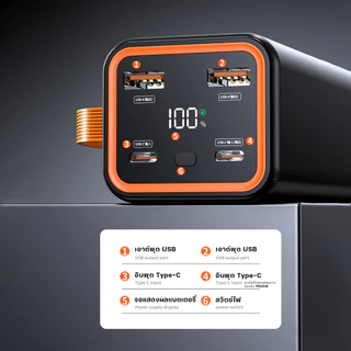 TUWO[CCC] [รับประกัน 2 ปี] 2025รุ่นใหม่ล่าสุด 120Wแบตสำรอง เพาเวอร์แบงค์ Powerbank 80000mAh ชาร์จเร็ว เบาและเร็ว ของใช